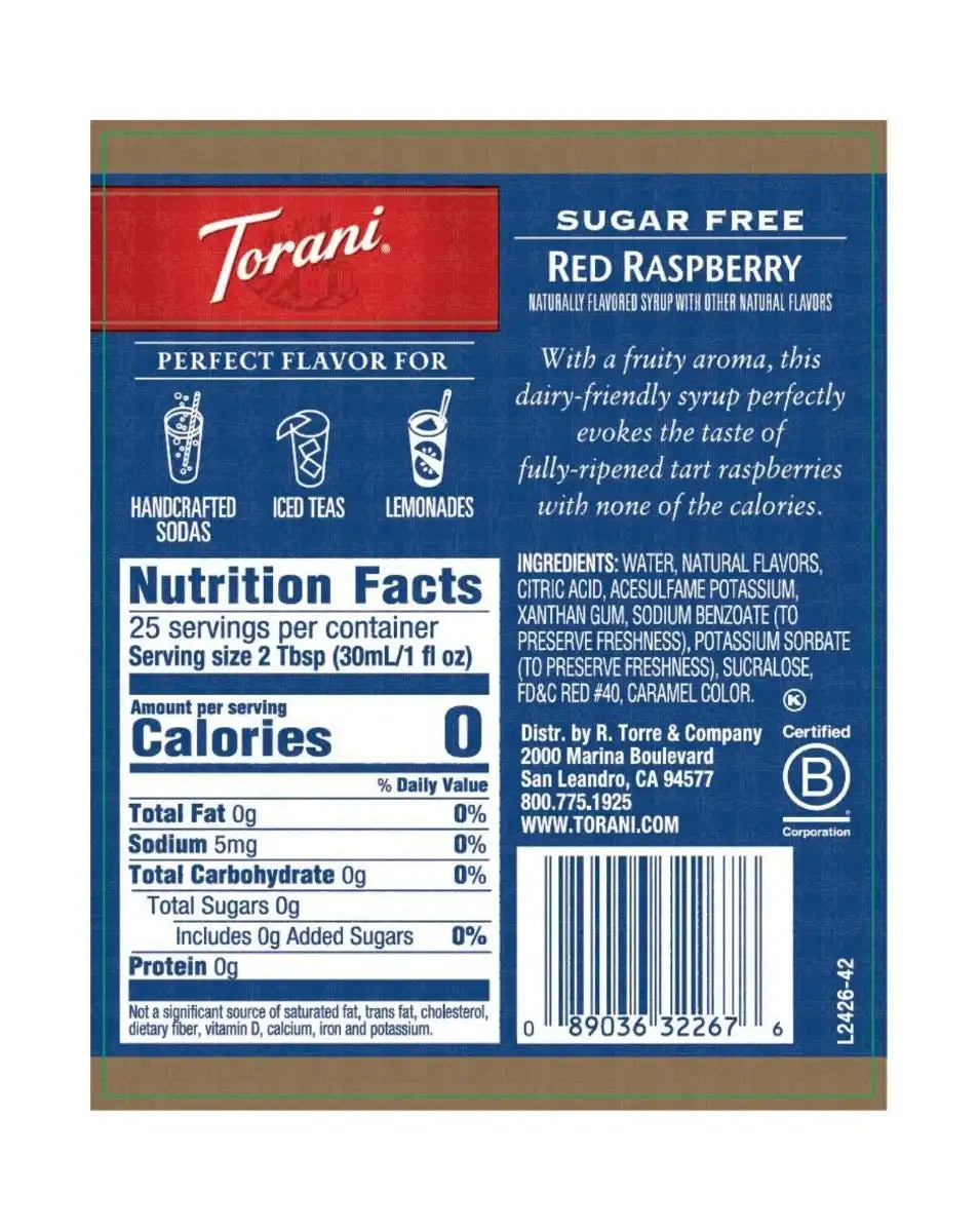 Sugar Free Red Raspberry Syrup