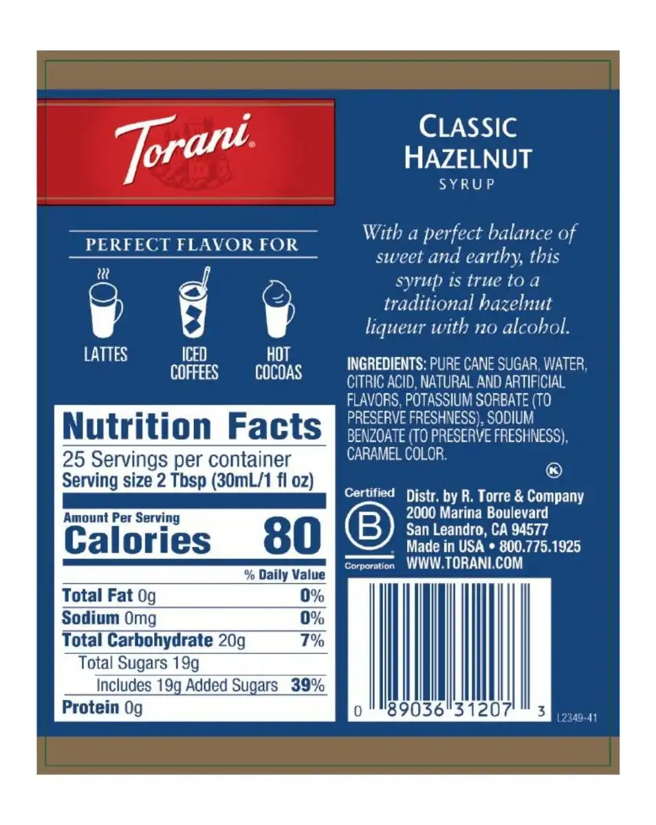 Classic Hazelnut Syrup
