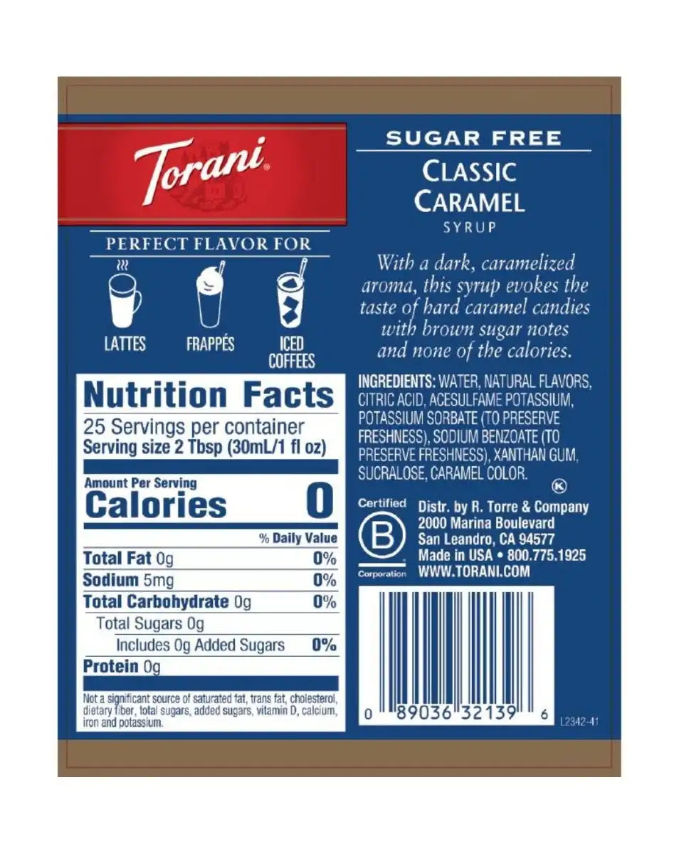 Sugar Free Classic Caramel Syrup